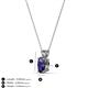 3 - Jassiel 6x4 mm Oval Cut Iolite Double Bail Solitaire Pendant Necklace 