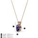 3 - Jassiel 6x4 mm Oval Cut Iolite Double Bail Solitaire Pendant Necklace 