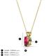 3 - Jassiel 6x4 mm Oval Cut Rhodolite Garnet Double Bail Solitaire Pendant Necklace 