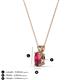 3 - Jassiel 6x4 mm Oval Cut Rhodolite Garnet Double Bail Solitaire Pendant Necklace 