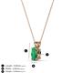 3 - Jassiel 6x4 mm Oval Cut Emerald Double Bail Solitaire Pendant Necklace 