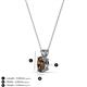 3 - Jassiel 6x4 mm Oval Cut Smoky Quartz Double Bail Solitaire Pendant Necklace 