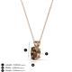 3 - Jassiel 6x4 mm Oval Cut Smoky Quartz Double Bail Solitaire Pendant Necklace 