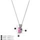 3 - Jassiel 5x3 mm Oval Cut Pink Sapphire Double Bail Solitaire Pendant Necklace 