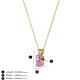 3 - Jassiel 5x3 mm Oval Cut Pink Sapphire Double Bail Solitaire Pendant Necklace 