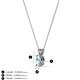 3 - Jassiel 5x3 mm Oval Cut Aquamarine Double Bail Solitaire Pendant Necklace 