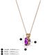3 - Jassiel 5x3 mm Oval Cut Amethyst Double Bail Solitaire Pendant Necklace 