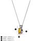 3 - Jassiel 5x3 mm Oval Cut Citrine Double Bail Solitaire Pendant Necklace 
