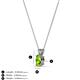 3 - Jassiel 5x3 mm Oval Cut Peridot Double Bail Solitaire Pendant Necklace 