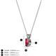 3 - Jassiel 5x3 mm Oval Cut Rhodolite Garnet Double Bail Solitaire Pendant Necklace 