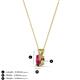 3 - Jassiel 5x3 mm Oval Cut Rhodolite Garnet Double Bail Solitaire Pendant Necklace 