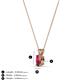 3 - Jassiel 5x3 mm Oval Cut Rhodolite Garnet Double Bail Solitaire Pendant Necklace 