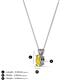 3 - Jassiel 5x3 mm Oval Cut Yellow Sapphire Double Bail Solitaire Pendant Necklace 