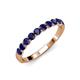 4 - Clara 3.00 mm Blue Sapphire 10 Stone Wedding Band 