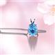 2 - Jassiel 7x5 mm Oval Cut Blue Topaz Double Bail Solitaire Pendant Necklace 