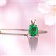 2 - Jassiel 7x5 mm Oval Cut Emerald Double Bail Solitaire Pendant Necklace 