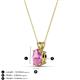 3 - Jassiel 7x5 mm Oval Cut Pink Sapphire Double Bail Solitaire Pendant Necklace 