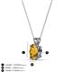 3 - Jassiel 7x5 mm Oval Cut Citrine Double Bail Solitaire Pendant Necklace 