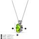 3 - Jassiel 7x5 mm Oval Cut Peridot Double Bail Solitaire Pendant Necklace 