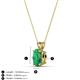 3 - Jassiel 7x5 mm Oval Cut Emerald Double Bail Solitaire Pendant Necklace 