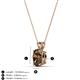 3 - Jassiel 7x5 mm Oval Cut Smoky Quartz Double Bail Solitaire Pendant Necklace 