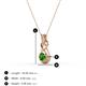 4 - Amanda 3.00 mm Round Green Garnet Solitaire Infinity Love Knot Pendant Necklace 