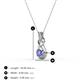 4 - Amanda 3.00 mm Round Tanzanite Solitaire Infinity Love Knot Pendant Necklace 