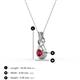 4 - Amanda 3.00 mm Round Ruby Solitaire Infinity Love Knot Pendant Necklace 