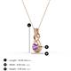 4 - Amanda 3.00 mm Round Amethyst Solitaire Infinity Love Knot Pendant Necklace 