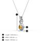 4 - Amanda 3.00 mm Round Citrine Solitaire Infinity Love Knot Pendant Necklace 
