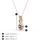 4 - Amanda 3.00 mm Round Iolite Solitaire Infinity Love Knot Pendant Necklace 