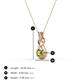 4 - Amanda 3.00 mm Round Peridot Solitaire Infinity Love Knot Pendant Necklace 