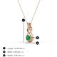 4 - Amanda 3.00 mm Round Emerald Solitaire Infinity Love Knot Pendant Necklace 