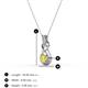 4 - Amanda 3.00 mm Round Yellow Sapphire Solitaire Infinity Love Knot Pendant Necklace 