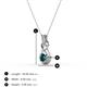 4 - Amanda 3.00 mm Round London Blue Topaz Solitaire Infinity Love Knot Pendant Necklace 