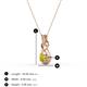 4 - Amanda 3.00 mm Round Yellow Diamond Solitaire Infinity Love Knot Pendant Necklace 