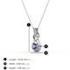 4 - Amanda 3.00 mm Round Iolite Solitaire Infinity Love Knot Pendant Necklace 