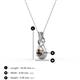 4 - Amanda 3.00 mm Round Smoky Quartz Solitaire Infinity Love Knot Pendant Necklace 