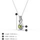 4 - Amanda 3.00 mm Round Peridot Solitaire Infinity Love Knot Pendant Necklace 