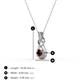 4 - Amanda 3.00 mm Round Red Garnet Solitaire Infinity Love Knot Pendant Necklace 