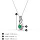 4 - Amanda 3.00 mm Round Emerald Solitaire Infinity Love Knot Pendant Necklace 