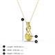 4 - Amanda 3.00 mm Round Yellow Sapphire Solitaire Infinity Love Knot Pendant Necklace 