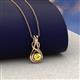 3 - Amanda 3.00 mm Round Yellow Sapphire Solitaire Infinity Love Knot Pendant Necklace 