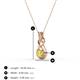 4 - Amanda 3.00 mm Round Yellow Sapphire Solitaire Infinity Love Knot Pendant Necklace 