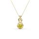 1 - Amanda 3.00 mm Round Yellow Diamond Solitaire Infinity Love Knot Pendant Necklace 