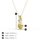 4 - Amanda 3.00 mm Round Yellow Diamond Solitaire Infinity Love Knot Pendant Necklace 