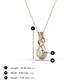4 - Amanda 3.00 mm Round Opal Solitaire Infinity Love Knot Pendant Necklace 