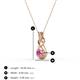 4 - Amanda 3.00 mm Round Pink Sapphire Solitaire Infinity Love Knot Pendant Necklace 