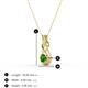 4 - Amanda 3.00 mm Round Green Garnet Solitaire Infinity Love Knot Pendant Necklace 