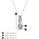 4 - Amanda 3.00 mm Round Diamond Solitaire Infinity Love Knot Pendant Necklace 